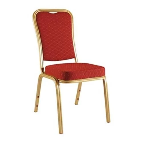 Ajman — Furniture rental: Banquet Chair Gold Red Upholstery