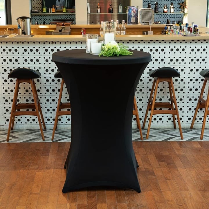 Dubai — Furniture rental: Cocktail Table Black Spandex Cover