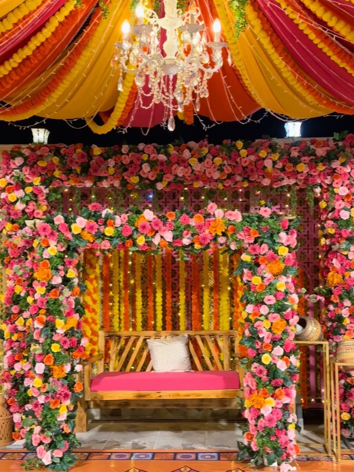 Dubai — Decorations services: Mehndi Canopy Floral Arch 2