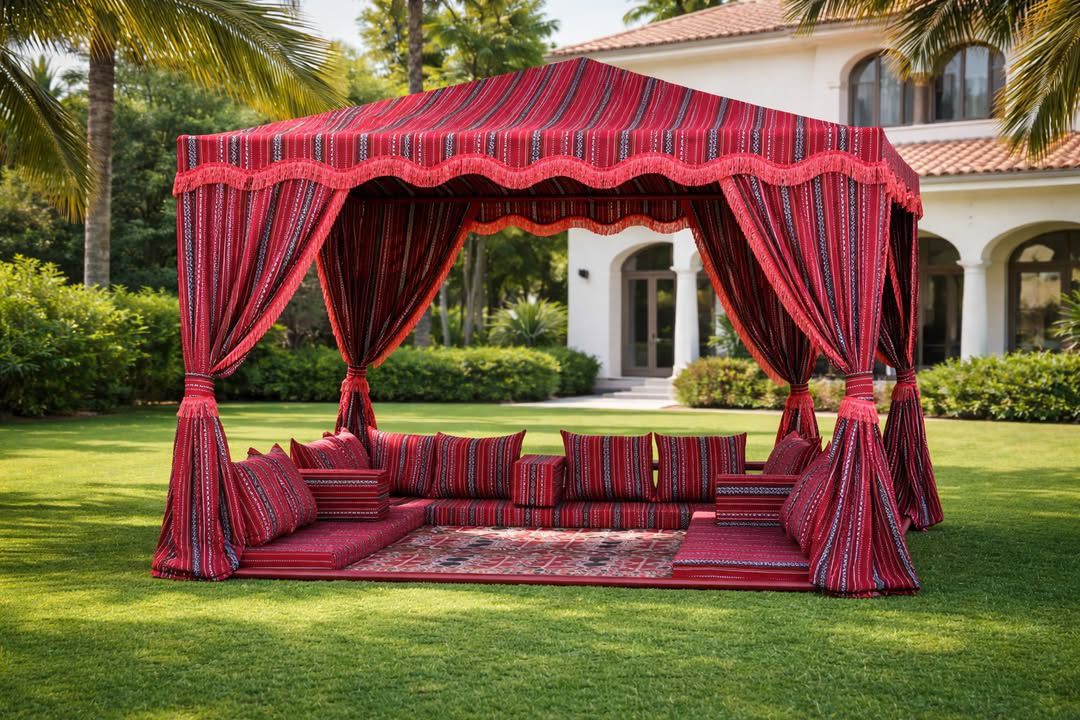 Ajman — Tents rental: Sadu Majlis Gazebo Villa Lawn