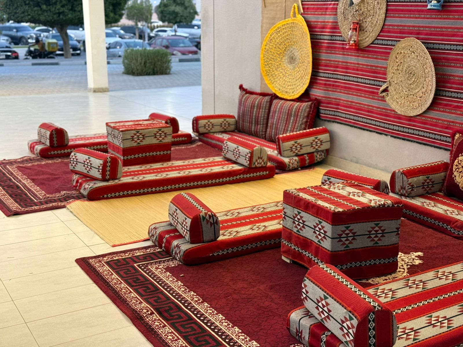 Sharjah — Tents rental: Uae Majlis Outdoor Floor Seating