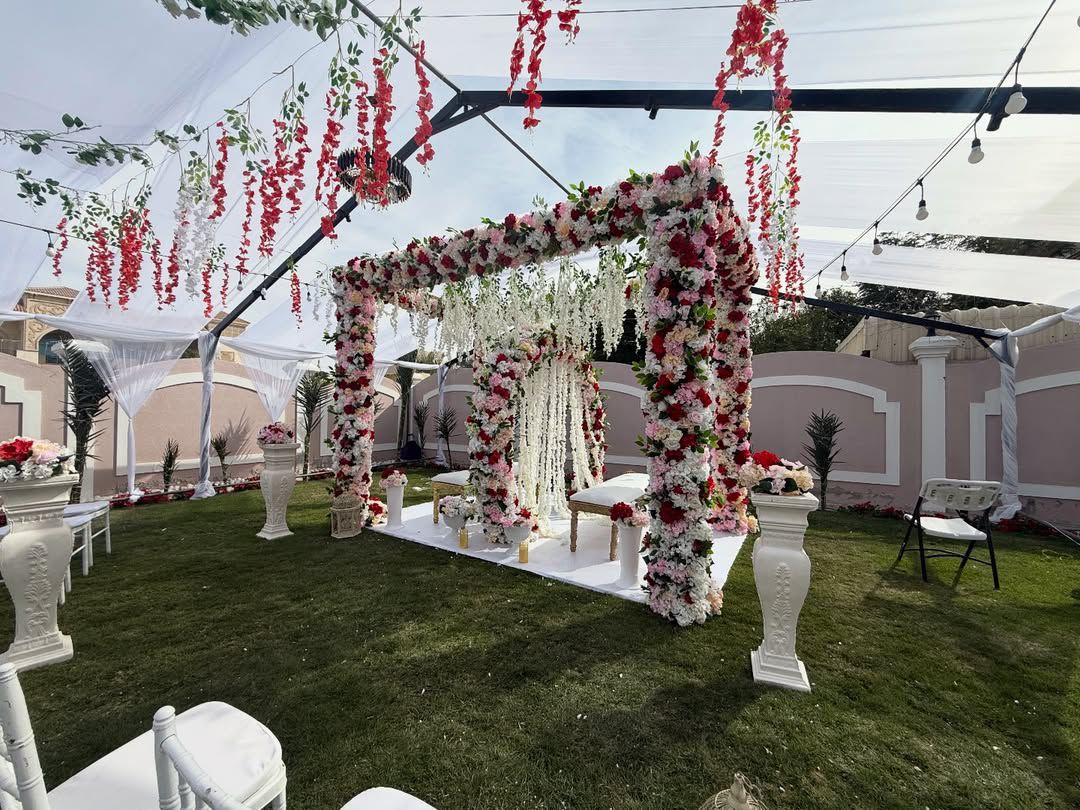 Wedding Mandap Floral Arch Garden