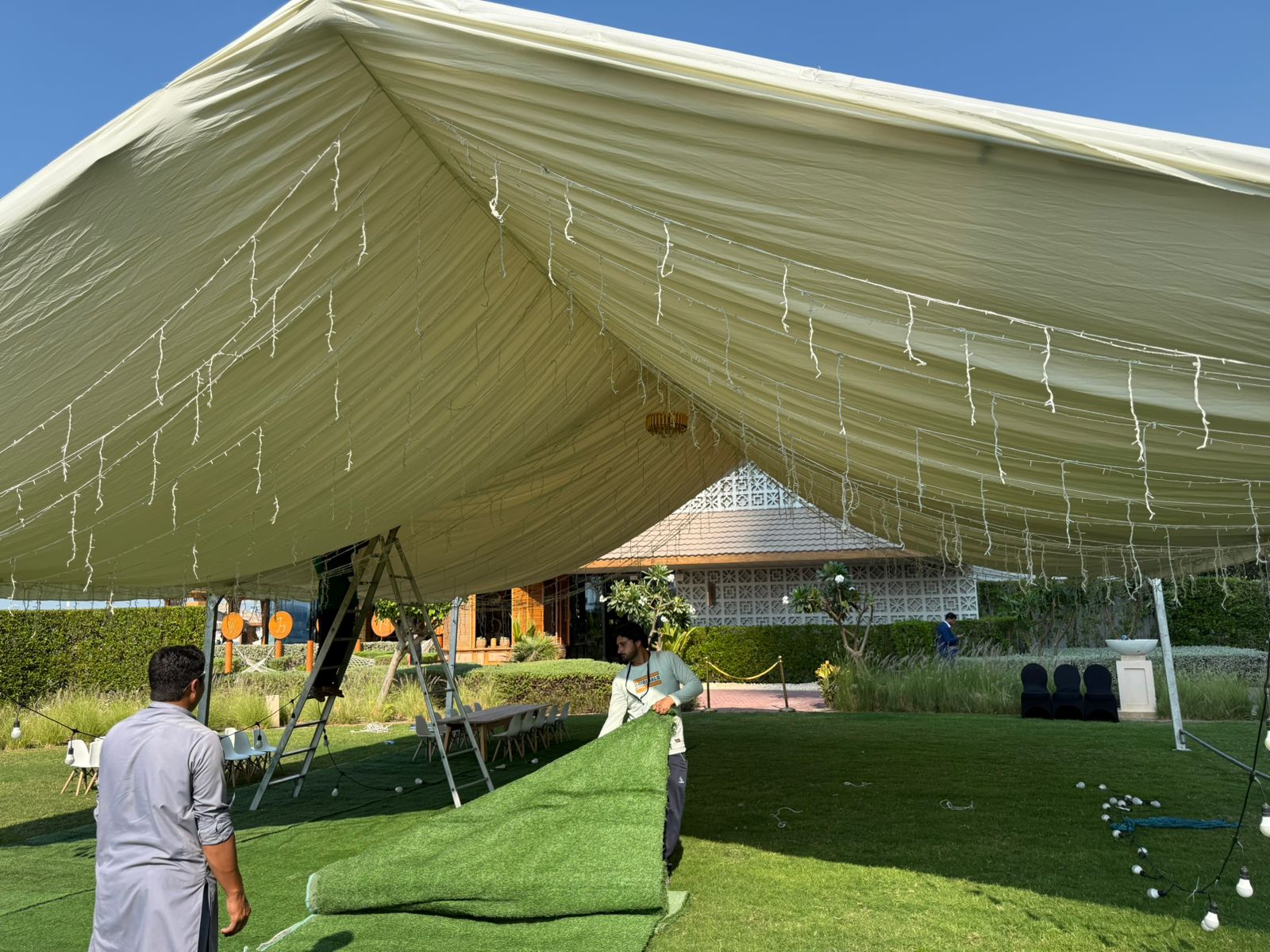 Ras Al Khaimah — Tents rental: White Marquee Party Setup Lawn 5
